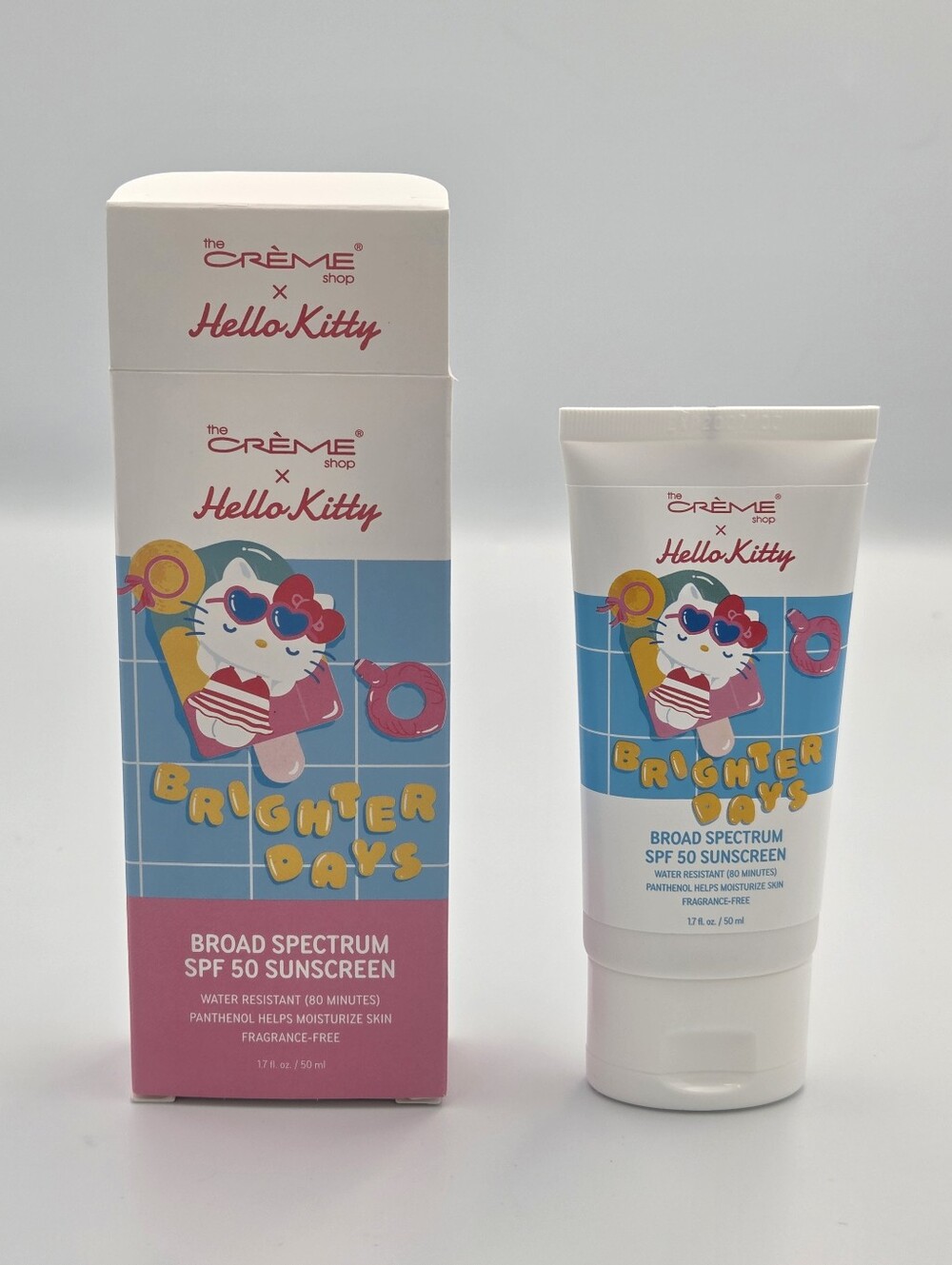 The Creme Shop Hello Kitty Brighter Days SPF 50 Broad Spectrum Sunscreen NIB